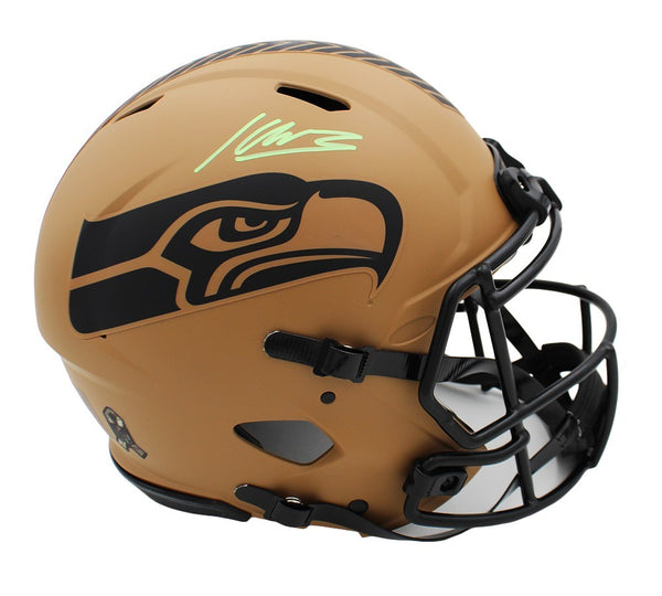 Kenneth Walker Signed Seattle Seahawks Authentic Salute To Service 2 NFL Helmet