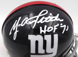 Y.A. Tittle Autographed Signed Giants Mini Helmet "HOF 71" TriStar Holo #7745968