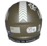 Eric Dickerson Signed Los Angeles Rams Salute Mini Helmet HOF Beckett 40373