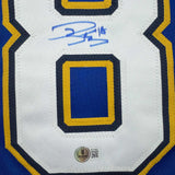 Autographed/Signed Robert Thomas St. Louis Blue Jersey Beckett BAS COA