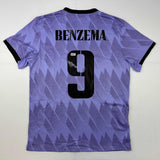Autographed/Signed Karim Benzema Real Madrid 2022-23 Purple Jersey Beckett COA