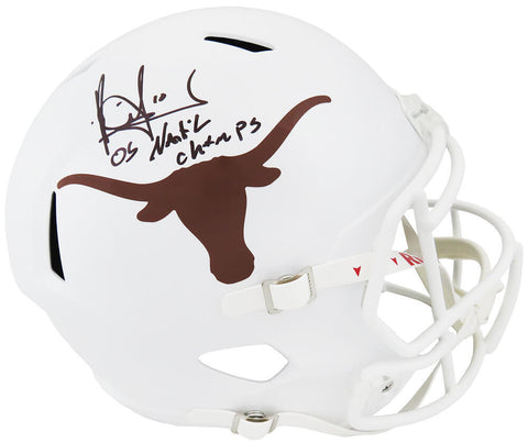 Vince Young Signed Texas Riddell Full Size Speed Rep Helmet w/05 Champs (SS COA)
