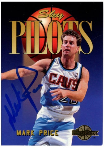 Mark Price Autographed/Signed 1994-1995 Skybox #345 Trading Card Beckett 52557