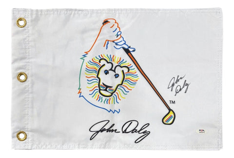 John Daly Signed To Right John Daly Logo Golf Flag PSA/DNA