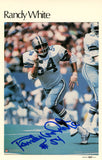 Randy White Autographed Dallas Cowboys Mini Poster 31/50 BAS 46098