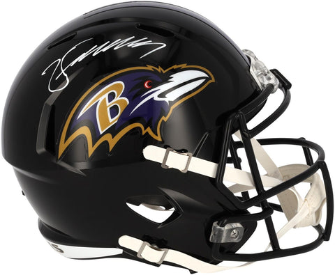 Zay Flowers Baltimore Ravens Autographed Speed Replica Helmet