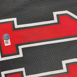 Framed Autographed/Signed DeMar DeRozan 33x42 Chicago Black Jersey BAS COA