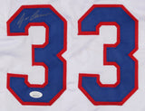 Jose Canseco Signed Rangers Jersey (JSA COA) 6xAll Star / 2xWorld Series Champ