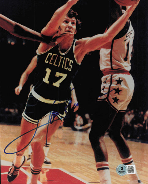 John Havlicek Autographed 8x10 Photo Boston Celtics Beckett BAS QR #BS12928