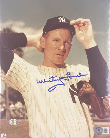 Whitey Ford Signed 8x10 New York Yankees Photo BAS BH71150