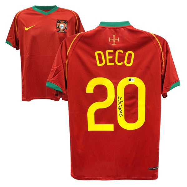 Deco Signed Portugal Home Soccer Jersey #20 with Beckett COA