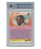 Emmitt Smith Autographed 1990 Fleer U-40 Card Grade 10 Auto Beckett 39431