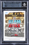 Matt Hardy Signed 2010 Topps WWE Slam Attax Mayhem #57 Card BAS Slabbed