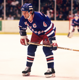 Ron Greschner Signed New York Rangers Logo Puck (JSA COA)16 Year Veteran Defense