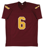 ASU Darren Woodson "Fear The Fork" Authentic Signed Maroon Jersey BAS Witnessed