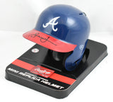 Andruw Jones Autographed Atlanta Braves Mini Helmet- Beckett W Hologram *Black