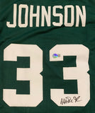 Magic Johnson Autographed College Style Green Signed Basketball Jersey Beckett