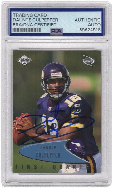 Daunte Culpepper Signed 1999 Edge Odyssey (1st Quarter) Rookie Card #83 - (PSA)