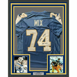 FRAMED Autographed/Signed RON MIX HOF 33x42 San Diego Powder Blue Jersey JSA COA