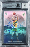 Bucks Giannis Antetokounmpo Signed 2019 Donruss Optic #3 Card Auto 10! BAS Slab