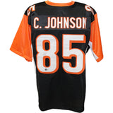 Chad Johnson Autographed Pro Style Black Jersey Beckett 44381