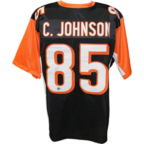 Chad Johnson Autographed Pro Style Black Jersey Beckett 44381