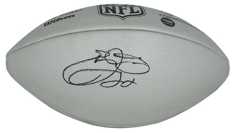 Emmitt Smith Signed Wilson Duke Silver Metallic NFL Replica Football -(SS COA)