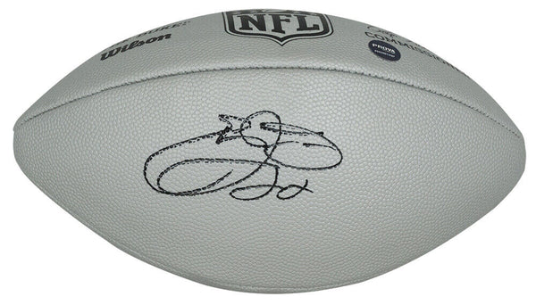 Emmitt Smith Signed Wilson Duke Silver Metallic NFL Replica Football -(SS COA)