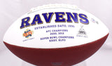 Ed Reed Autographed Baltimore Ravens Logo Football-Beckett W Hologram *Black