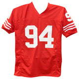Charles Haley Autographed/Signed Pro Style Red XL Jersey Beckett 40281