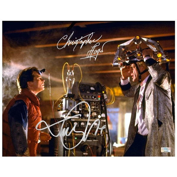 Michael J. Fox, Christopher Lloyd Autographed Back to the Future Lab 11x14 Photo