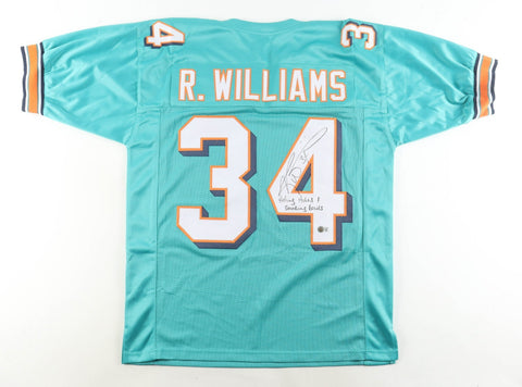 Ricky Williams Signed Dolphins Jersey "Hitting Holes & Smoking Bowls" (Beckett)