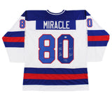 Multi-Signed 1980 USA Custom White Miracle On Ice Jersey with 6 Signatures
