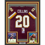 FRAMED Autographed/Signed LANDON COLLINS 33x42 Washington Red Jersey JSA COA