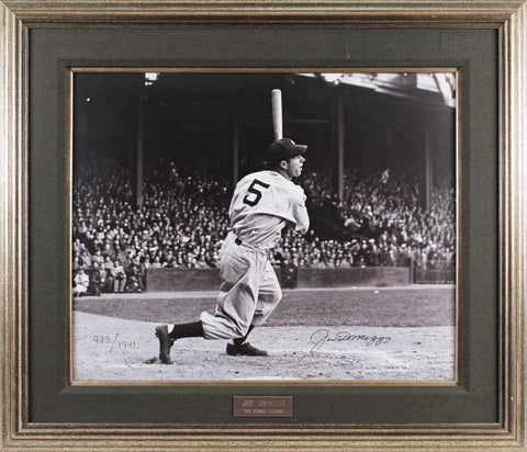 Yankees Joe DiMaggio Signed 16x20 Framed Photo LE #923/1941 BAS #AB76911