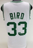 Larry Bird Signed Boston Celtic Jersey (Beckett) HOF / 12xAll Star Power Forward