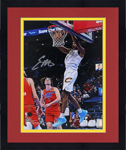 FRMD Evan Mobley Cleveland Cavaliers Signed 8x10 Jersey Dunking vs Thunder Photo