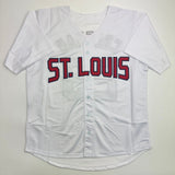 Autographed/Signed Vince Coleman St. Louis White Baseball Jersey BAS COA