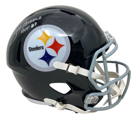Mean Joe Greene Signed Steelers FS Throwback Speed Replica Helmet HOF 87 BAS
