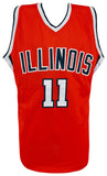 Dee Brown Signed Orange Custom Basketball Jersey w/2005 Big 10 POY - (SS COA)