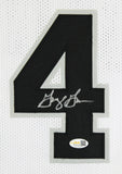George Gervin Authentic Signed White Pro Style Jersey Autographed JSA Witness