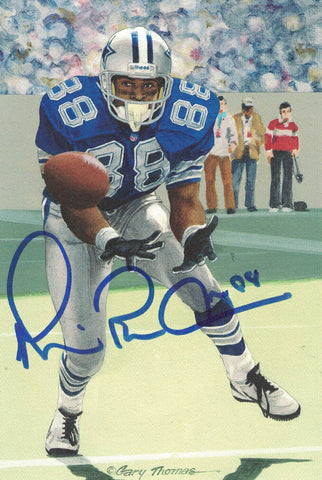 Michael Irvin Autographed/Signed Dallas Cowboys Goal Line Art Card 38896