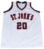 CHRIS MULLIN SIGNED ST JOHN'S RED STORM #20 WHITE BASKETBALL JERSEY BECKETT