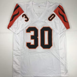 Autographed/Signed Ickey Woods Who Dey Cincinnati White Jersey JSA COA