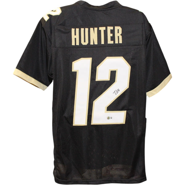 Travis Hunter Autographed College Style Black XL Jersey Beckett Witness 51418