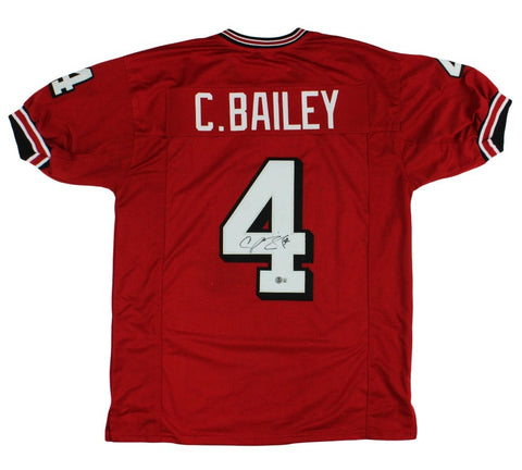 Champ Bailey Signed Georgia Red Custom Jersey