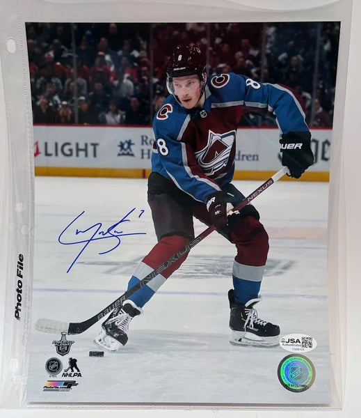 Cale Makar Autographed Colorado Avalanche 8x10 Photo -- Action Shot | JSA COA