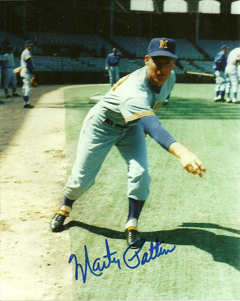 Milwaukee Brewers MARTY PATTIN Signed 8x10 Photo #4 AUTO - Original 1970 Team
