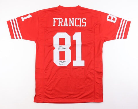 Russ Francis Signed San Francisco 49ers Jersey Aloha & Super Bowl( XIX/ JSA COA
