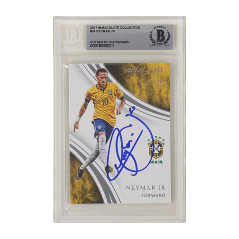 Neymar Jr Signed 2017 Panini Immaculate Collection #24 - BGS Authentic